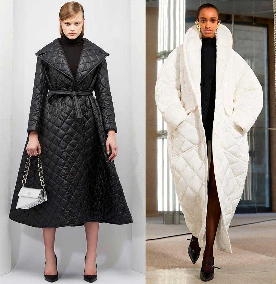 Модные стеганые пальто для девушек и женщин 2023-2024