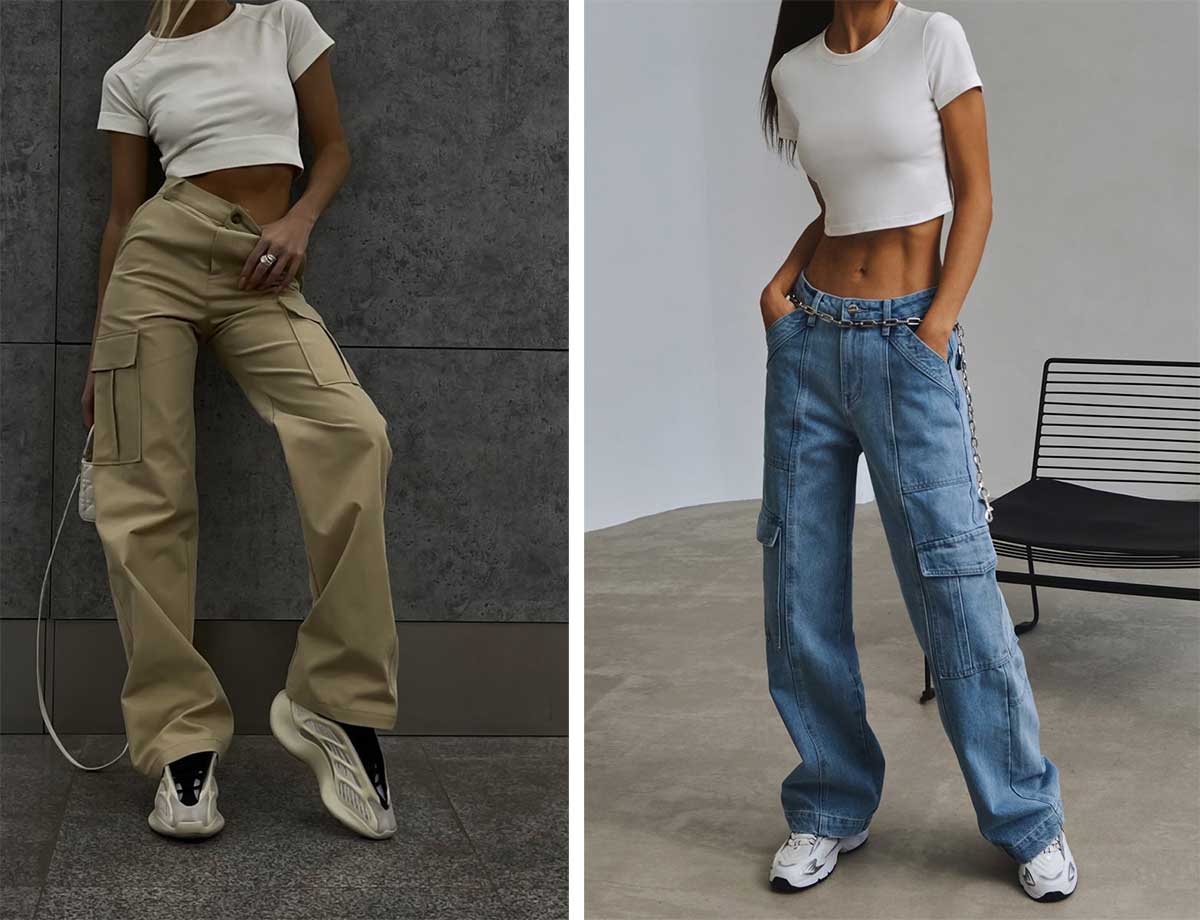 Стильные женские джинсы карго 2024: модные тренды