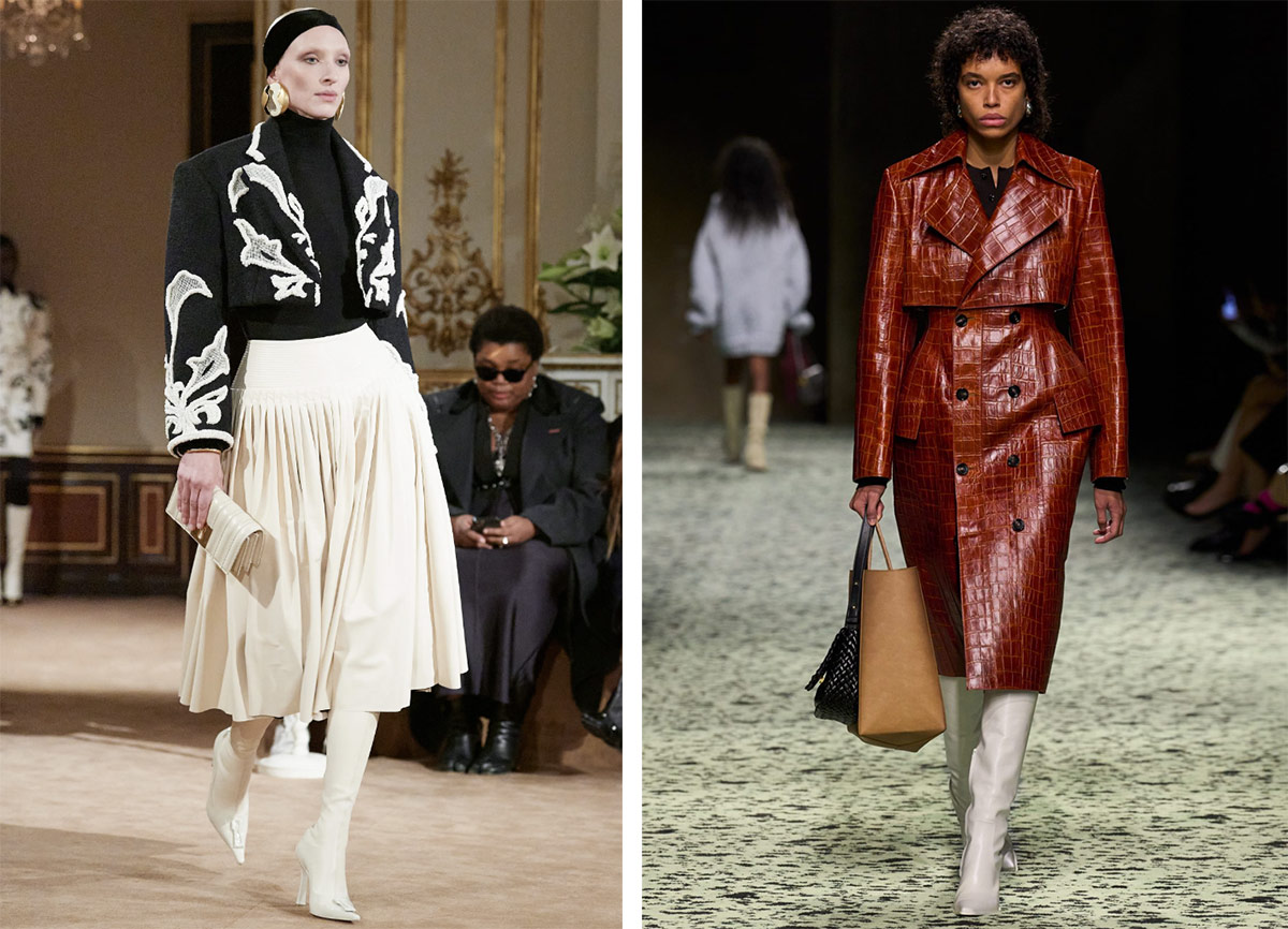 Женские белые сапоги, ботинки: модные тренды осень-зима 2023-2024