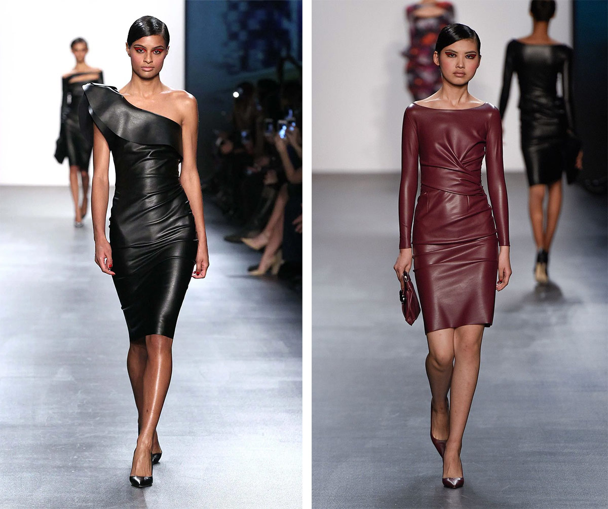 Элегантные кожаные платья 2023-2024: модные тренды и стильные новинки