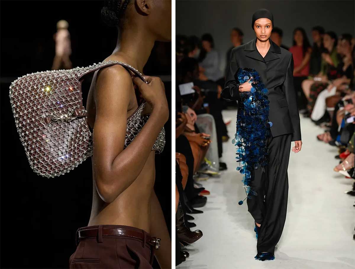Блестящей сумки - эффектный и модный тренд 2024