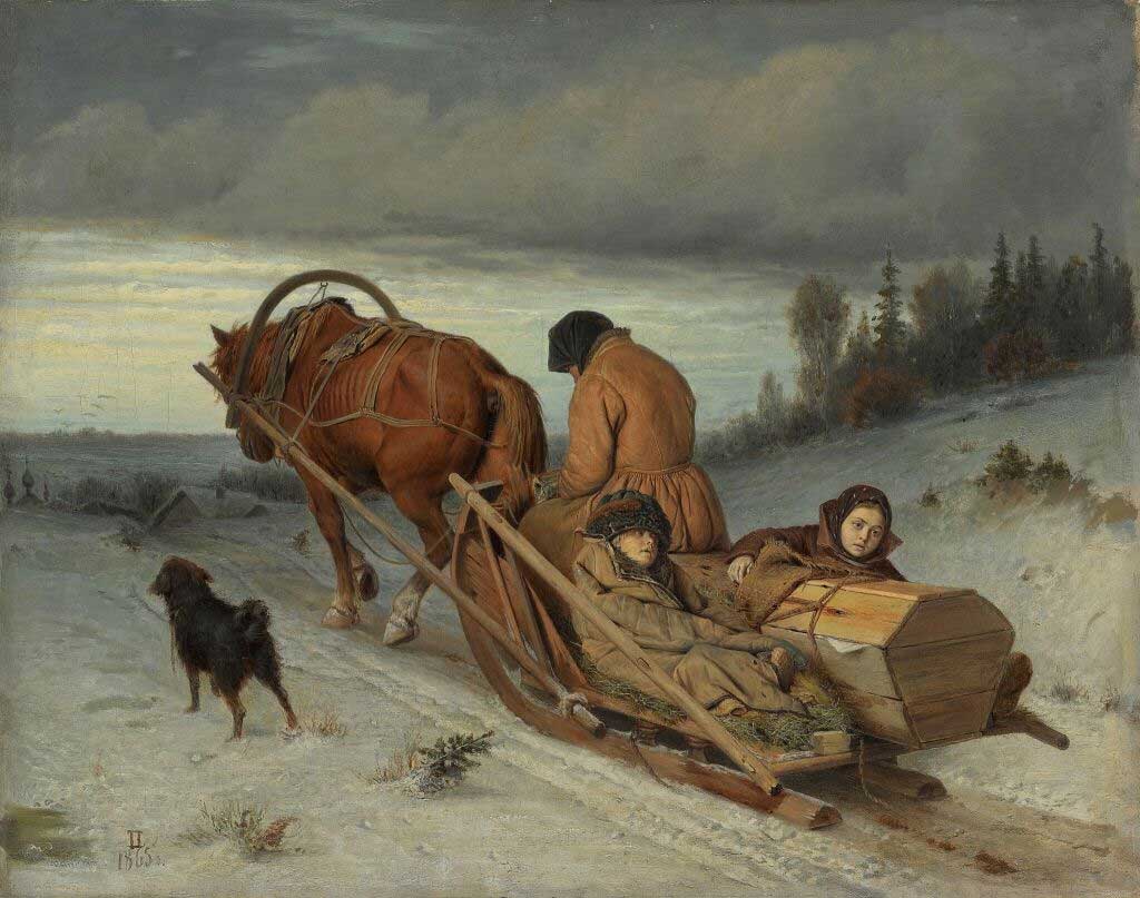 Василий Перов. «Проводы покойника» (1865)